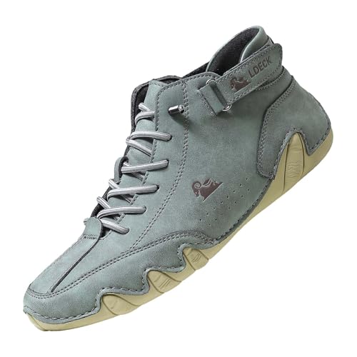 Cowboy Stiefeletten Damen Leder - Fall Boots Damen Ankle Boots Leichte Lederstiefel Bequeme Herbstschuhe Wasserfeste Schnürboots Hohe Damenstiefel Runde wasserdichte Winterstiefel Leder Winterschuhe von Generisch