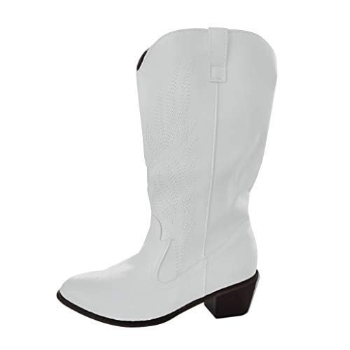 Cowboystiefel Damen Schwarz - Cowboystiefel Damen Retro Halbstiefel Stiefel Trichterabsatz Cowboy Boots Niederung Blockabsatz Weitschaftstiefel Sommer Sommerstiefeletten | Schwarz,Beige Gr.36-42 Cowboystiefel Damen Schwarz - Cowboystiefel Damen Retro Halbstiefel Stiefel Trichterabsatz Cowboy Boots Niederung Blockabsatz Weitschaftstiefel Sommer Sommerstiefeletten | Schwarz,Beige Gr.36-42 von Generisch