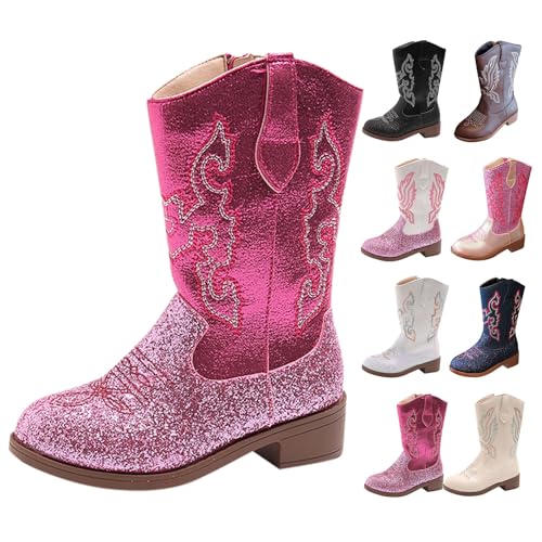 Cowboystiefel Kinder Mädchen Reitstiefel Bequeme Westernstiefel mit Spitzer und Glitzer Seitlichem Reißverschluss Trachten Stiefeletten Klassische Cowboy Boots Herbst Mode Stiefel fur Mädchen Cowboystiefel Kinder Mädchen Reitstiefel Bequeme Westernstiefel mit Spitzer und Glitzer Seitlichem Reißverschluss Trachten Stiefeletten Klassische Cowboy Boots Herbst Mode Stiefel fur Mädchen von Generisch