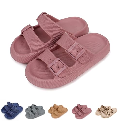 Cozy Slides Original Cloud Slippers, Unisex Doppelte Schnalle Weiche Strand Schuhe Sandalen (Matcha, Erwachsene, 40, Numerisch (von/bis), EU Schuhgrößensystem, 41, Breit) von Generisch