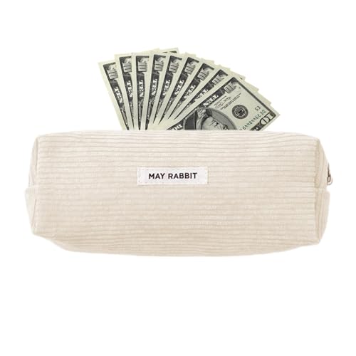 Cremefarbenes Federmäppchen – Bleistift- und Kosmetiktasche, kreative Kosmetiktasche, tragbare Schreibwarentasche, Kosmetiktasche für Damen, Teenager, Erwachsene, Cremig, Refer to description, Unisex von Generisch