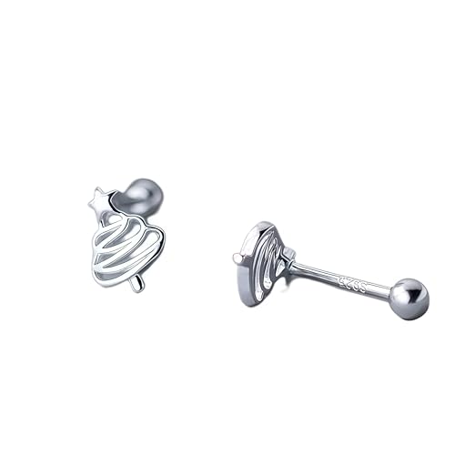 Creolen Aus Massivem 925Er Sterlingsilber mit Funkelnden Zirkonia Schneeflocken für Damen Teenager Schneeflocken Huggie Ohrringe Tropfen Weihnachts Accessoires für Damen von Generisch