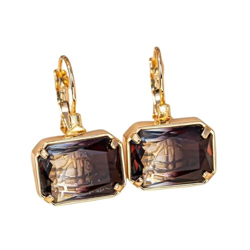 Creolen mit Zirkonia in Blau, Grün und Rot Regenbogen für Damen Damen Farbe Weiblich Hochzeit, Einheitsgröße von Generisch