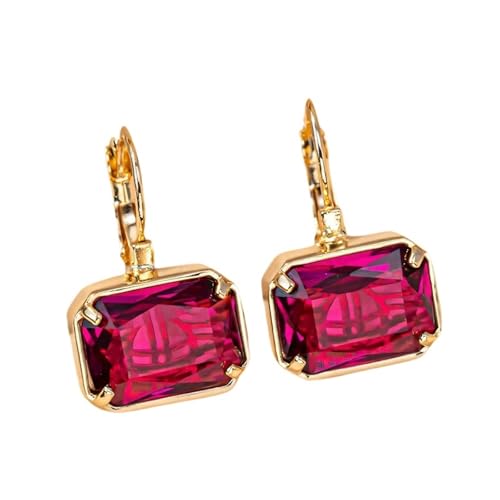 Creolen mit Zirkonia in Blau, Grün und Rot Regenbogen für Damen Damen Farbe Weiblich Hochzeit, Einheitsgröße von Generisch