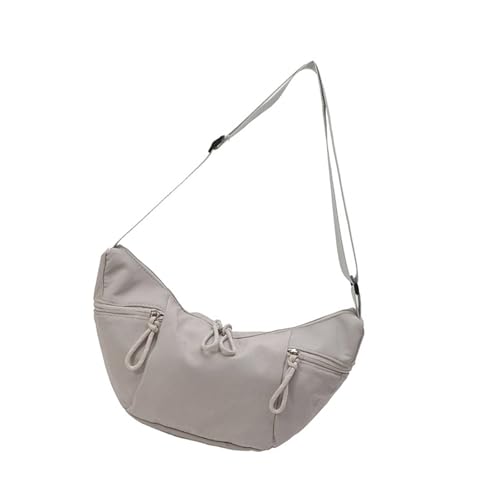 Crescents Bag Kleine Slings-Crossbody-Tasche mit Halbmond-Form, modische Tragetasche, Mondtaschen, Slouchy Dumpling Bags, grau, Einheitsgröße Crescents Bag Kleine Slings-Crossbody-Tasche mit Halbmond-Form, modische Tragetasche, Mondtaschen, Slouchy Dumpling Bags, grau, Einheitsgröße von Generisch