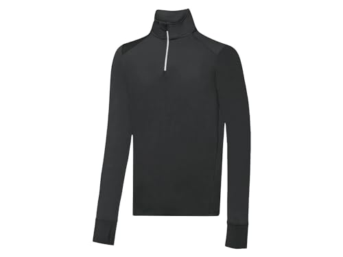 Crivit Herren Winter Thermo Sportshirt gefüttert Laufshirt Skishirt Funktionsshirt Thermoshirt (DE/NL/SE/PL, Alphanumerisch, M, Regular, Regular, Schwarz) von Generisch