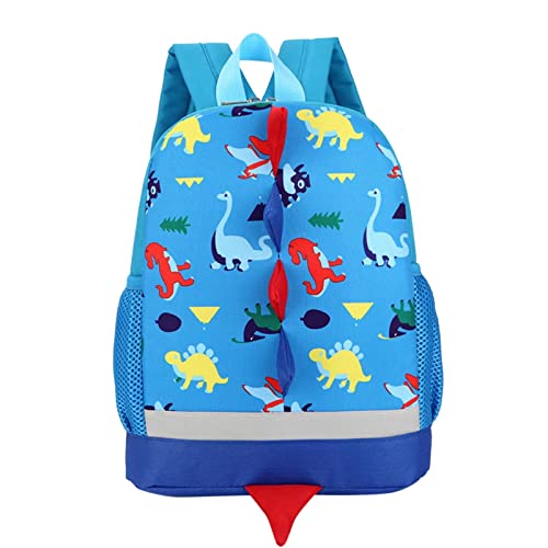 Crossbag Handytasche Mit GeldböRse Zum UmhäNgen Schuljahreszeit-Studenten-Rucksack-lustiger Schwanz-niedlicher Dinosaurier-Form-Muster-bunte Art- und Schultasche GeldböRse Damen (Sky Blue, One Size) von Generisch