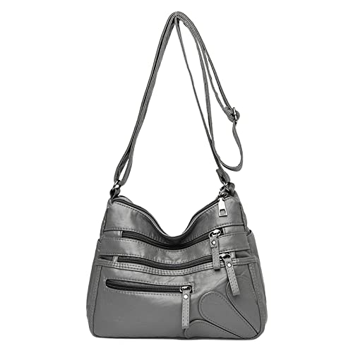 Crossbody-Geldbörsen für Frauen Lässige Umhängetasche mit verstellbarem Riemen Taschen Herren Wasserdicht (Grey, One Size) von Generisch