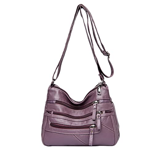 Crossbody-Tasche für Damen, lässig, verstellbarer Riemen, Umhängetasche, Ledertasche, Schultergurte für Taschen, violett, Einheitsgröße von Generisch