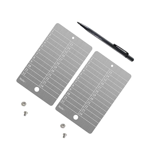 Cryptocurrency Seed Phrase Storage Steel Cards x2 including Engraving Pen and Screws Fireproof Durable Secure Bitcoin Storage Hot Wallet, silber, Taschengröße, Zeitgenössisch von Generisch