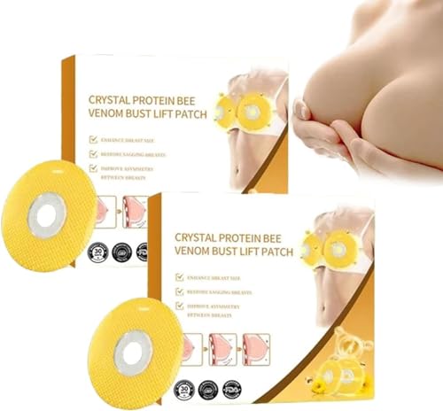 Crystal Protein Brustlift-Patch, Brust-Patch, Brustvergrößerungspatch, natürliches pflegendes straffendes Pflaster zur Straffung und Verbesserung des Durchhängens, 2 Stück von Generisch