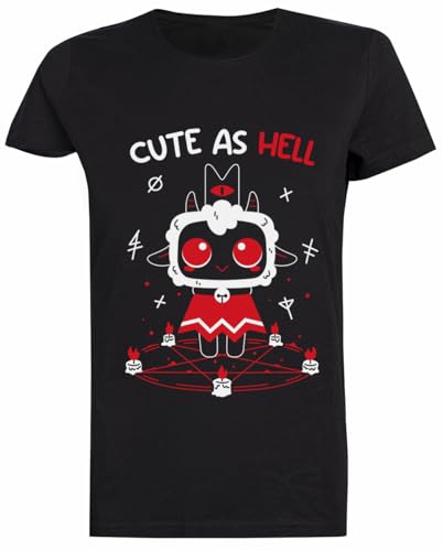 Cult of The Lamb Schwarzes Frauen-T-Stück Kurzarm-T-Shirt von Generisch