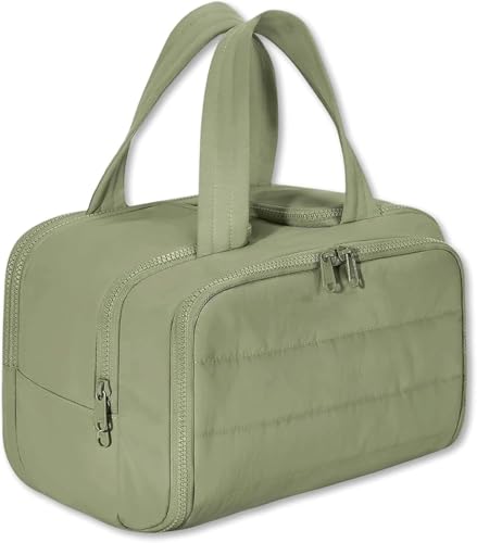 Curaway großer Kapazität weit geöffneter Reisekosmetikbeutel, Großkapazität weit geöffneter Reisekosmetikbeutel, 4-in-1 geschwollene multifunktionale Toilettenbeutel für Frauen, Waschbeutel tragbarer von Generisch