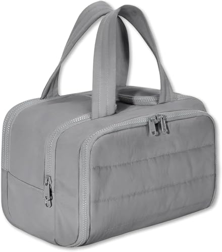 Curaway großer Kapazität weit geöffneter Reisekosmetikbeutel, Großkapazität weit geöffneter Reisekosmetikbeutel, 4-in-1 geschwollene multifunktionale Toilettenbeutel für Frauen, Waschbeutel tragbarer von Generisch