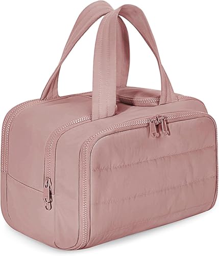 Curaway großer Kapazität weit geöffneter Reisekosmetikbeutel, Großkapazität weit geöffneter Reisekosmetikbeutel, 4-in-1 geschwollene multifunktionale Toilettenbeutel für Frauen, Waschbeutel tragbarer von Generisch