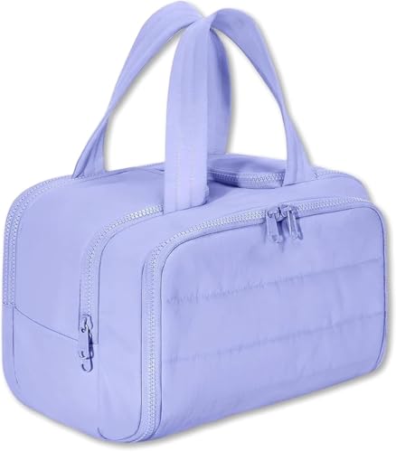 Curaway großer Kapazität weit geöffneter Reisekosmetikbeutel, Großkapazität weit geöffneter Reisekosmetikbeutel, 4-in-1 geschwollene multifunktionale Toilettenbeutel für Frauen, Waschbeutel tragbarer von Generisch