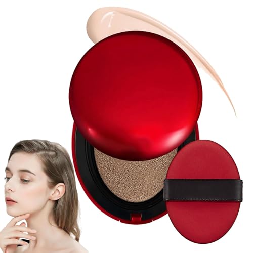Cushion Foundation, Mask fit Cushion 9 types for All Skin Types, Hydrating and Long-Lasting Cushion Foundation for Flawless Coverage, Lightweight and Buildable Formula (Elfenbein, Rot) von Generisch