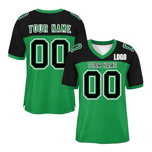 Custom Football Jersey, Personalisiert American Football Spieltrikots mit Name Nummer, Personalisierte Trikot T-Shirt für Kinder Erwachsene Junge Mädchen Herrn Damen Custom Football Jersey, Personalisiert American Football Spieltrikots mit Name Nummer, Personalisierte Trikot T-Shirt für Kinder Erwachsene Junge Mädchen Herrn Damen von Generisch