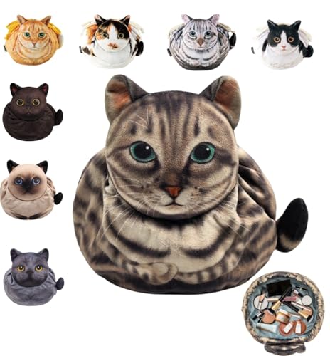 Cute Cat Drawstring Makeup Bag,Cat Cosmetic Toiletry Travel Purse,Lay Flat Makeup Bag Gifts for Feline Lovers Cute Cat Drawstring Makeup Bag,Cat Cosmetic Toiletry Travel Purse,Lay Flat Makeup Bag Gifts for Feline Lovers von Generisch