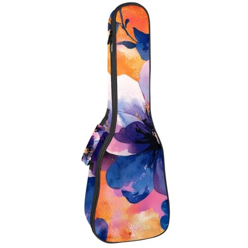 Cute Dogs Puppy Seamless Pattern Concert Ukulele Case with Storage Waterproof Gig Bag 1cm Thick Sponge Padding, Mehrfarbig 09, 25.9x9x3.1in/66x23x8cm, Taschen-Organizer von Generisch