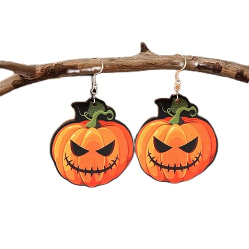 Cute Earrings Ohrringe Festival Kostüm Zubehör Cartoon Damen Ohrringe Cartoon Schmuck Damen (Orange, 7x5. 2x1cm) von Generisch