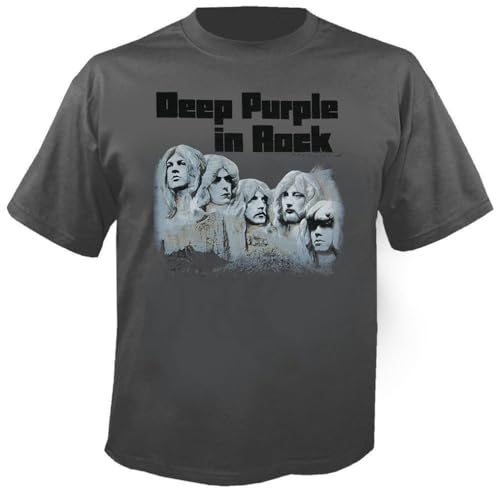 DEEP Purple - In Rock - Charcoal - T-Shirt (DE/NL/SE/PL, Alphanumerisch, XL, Regular, Regular, Standard, Charcoal) von Generisch