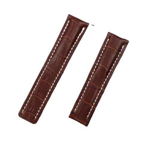 DSHDFJ Uhrenarmband, kompatibel mit Breitling-Armband, kompatibel mit Navigtimer World Avenger Superocean Gürtel, 20 mm, 22 mm, 24 mm Logo, WITHOUT BUCKLE_24MM von Generisch