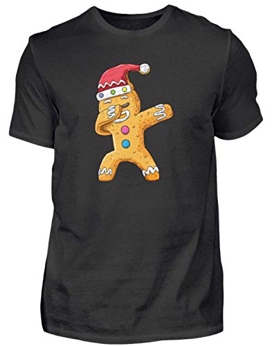 Dabbing Lebkuchenmann Dab Weihnachtsgebäck Lebkuchen T-Shirt Weihnachten - Herren Shirt -3XL-Schwarz von Generisch