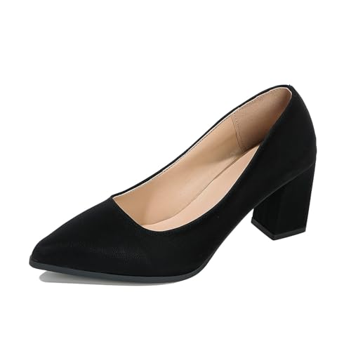 Generisch Damen Absatzschuhe Trachten Pumps Mary Jane Party Abschlussball Spitzer Spitze Bequeme High Heels Perfekt für Hochzeiten und Partys von Generisch
