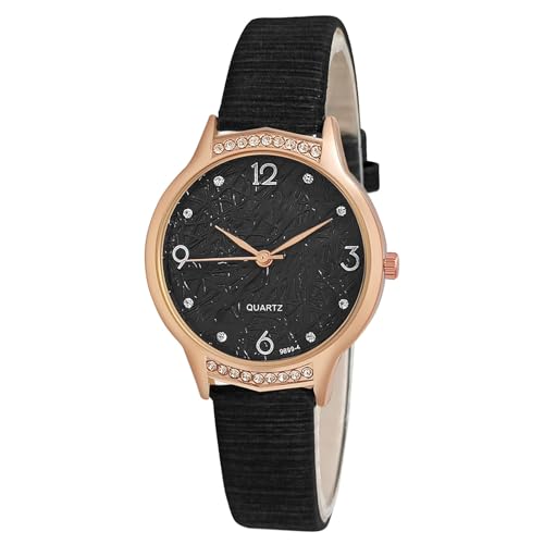 Damen Analog Quarz Armbanduhr mit Edelstahlarmband Modische Damenuhr Wunderschöne und kompakte Damenuhr Lässige und einfache Elegante Damenuhr Damen Analog Quarz Armbanduhr (A, One Size) von Generisch