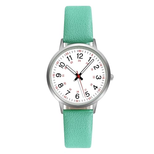 Damen Analog Quarz Uhr Modische Damenuhr Wunderschöne und kompakte Damenuhr Lässige und einfache Elegante Damenuhr (D, One Size) von Generisch