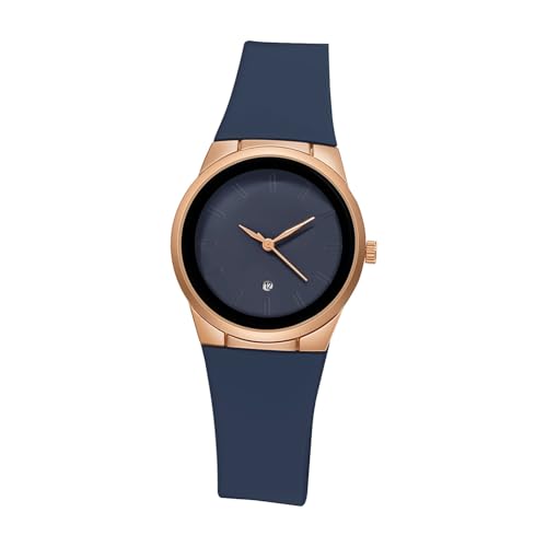 Damen Analog Quarz Uhr mit Lederarmband Modische Damenuhr Wunderschöne kompakte Damenuhr Lässige einfache Elegante Damenuhr Damen Uhren Analog Quarz Edelstahl (A, One Size) von Generisch