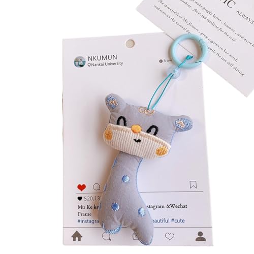 Damen Anhänger Giraffe kleines Kaninchen Auto Schlüssel bund Anhänger niedlich einfache Kawaii Cartoon Tasche Anhänger Anhänger für Mädchen Geschenke Lustiger Anhänger von Generisch