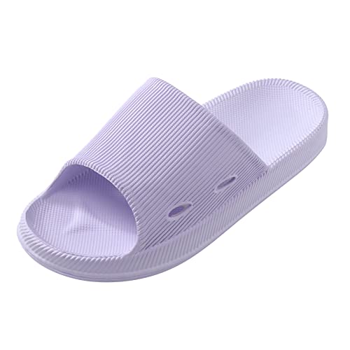 Damen Badeschuhe Sommer - Menschen Badelatschen Sommer Schwarz Espadrilles Orthopädische Schuhe Weiche Leicht Atmungsaktiv Dickere Sohle Strand Reisen Trekking von Generisch