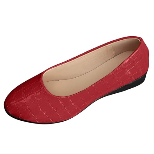 Damen Ballerina, Ballerinas Damen Flache Sommerschuhe Damenschuhe Barfuss Tanzschuhe Balerinaschuhe Frühling Mary Jane Sommer Ballerina Schuhe Halbschuhe Mokkasins, Roter, 38 Damen Ballerina, Ballerinas Damen Flache Sommerschuhe Damenschuhe Barfuss Tanzschuhe Balerinaschuhe Frühling Mary Jane Sommer Ballerina Schuhe Halbschuhe Mokkasins, Roter, 38 von Generisch