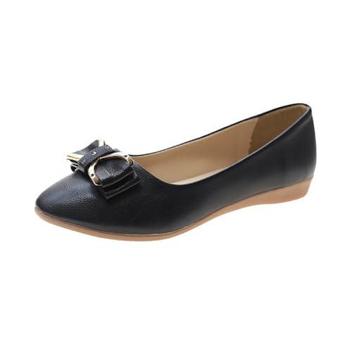 Damen Ballerina Flache Schuhe, Pumps Damen Flats Spitze Zehe Barfußschuhe Leichte Mary Jane Halbschuhe Elegante Brautschuhe Schmetterling Leder Sportschuhe Loafers Frauen Lederschuhe von Generisch