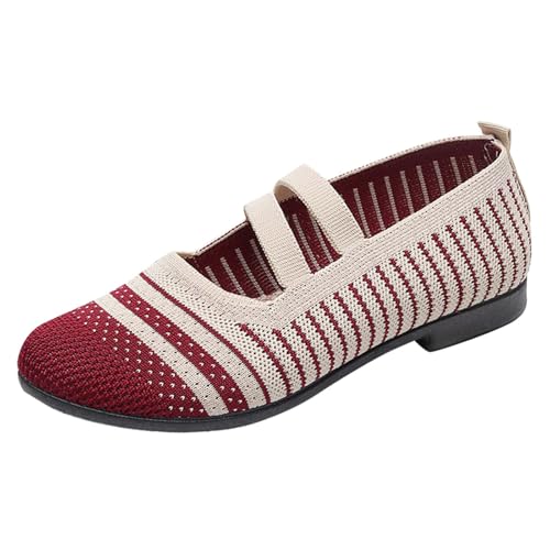 Damen Ballerinas Slip on Schuhe Pumps Tanzschuhe Einzelschuhe Wanderschuhe Flache Schuhe Trachtenschuhe Barfußschuhe Sommerschuhe Orthopädische Halbschuhe Schlupfschuhe Segelschuhe Bootsschuhe von Generisch