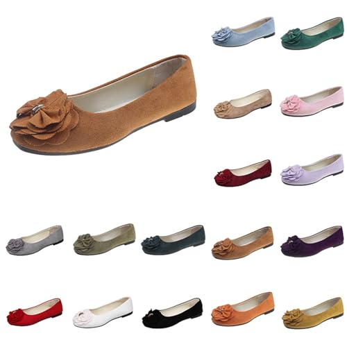 Damen Ballerinas flach klassisch Elegante und Bequeme Ballettschuhe Weich Faux Wildleder Flach Spitze Pumps Komfort Slip On Sommerschuhe Bootsschuhe Walking Flats für Frauen Damen Ballerinas flach klassisch Elegante und Bequeme Ballettschuhe Weich Faux Wildleder Flach Spitze Pumps Komfort Slip On Sommerschuhe Bootsschuhe Walking Flats für Frauen von Generisch