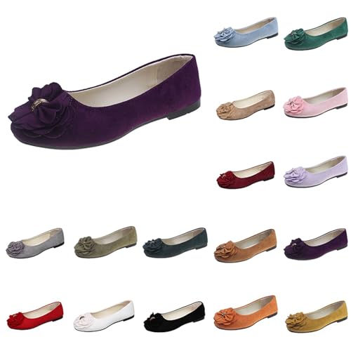 Damen Ballerinas flach klassisch Elegante und Bequeme Ballettschuhe Weich Faux Wildleder Flach Spitze Pumps Komfort Slip On Sommerschuhe Bootsschuhe Walking Flats für Frauen Damen Ballerinas flach klassisch Elegante und Bequeme Ballettschuhe Weich Faux Wildleder Flach Spitze Pumps Komfort Slip On Sommerschuhe Bootsschuhe Walking Flats für Frauen von Generisch