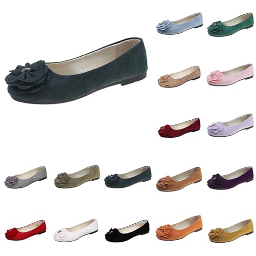 Damen Ballerinas flach klassisch Elegante und Bequeme Ballettschuhe Weich Faux Wildleder Flach Spitze Pumps Komfort Slip On Sommerschuhe Bootsschuhe Walking Flats für Frauen Damen Ballerinas flach klassisch Elegante und Bequeme Ballettschuhe Weich Faux Wildleder Flach Spitze Pumps Komfort Slip On Sommerschuhe Bootsschuhe Walking Flats für Frauen von Generisch