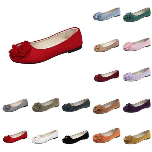 Damen Ballerinas flach klassisch Elegante und Bequeme Ballettschuhe Weich Faux Wildleder Flach Spitze Pumps Komfort Slip On Sommerschuhe Bootsschuhe Walking Flats für Frauen Damen Ballerinas flach klassisch Elegante und Bequeme Ballettschuhe Weich Faux Wildleder Flach Spitze Pumps Komfort Slip On Sommerschuhe Bootsschuhe Walking Flats für Frauen von Generisch