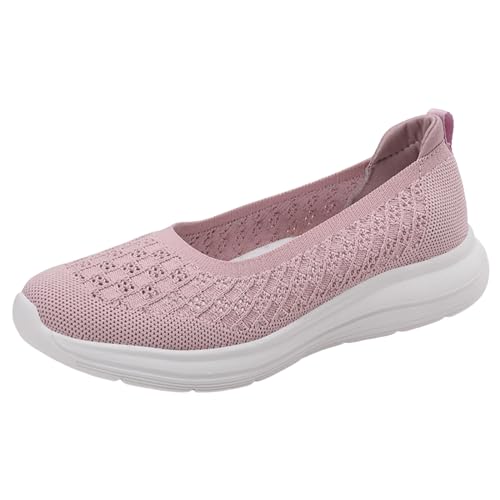 Damen Ballerinas in Lederoptik Klassische Pumps Espadrilles für Damen Damen Loafer Bequeme Atmungsaktiv Lace Flache Schuhe Sommer Strand String Sandalen Komfort Weich Sohle von Generisch