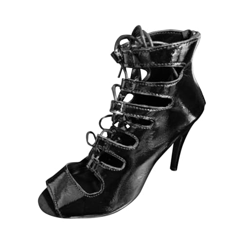 Damen Ballroom Tanzschuhe Tanzen Stiefeletten Abend Prom Sandalen Trachtenschuhe Elegant Bequem Dirndl Schuhe Klassische Einfarbige Trachtenschuhe Für Oktoberfest Hochzeitsschuhe von Generisch