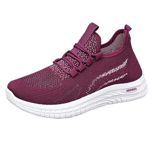 Damen BarfußSchuhe Slip On Walkingschuhe Bequeme Laufschuhe Atmungsaktiv Fitnessschuhe Leichte Sportschuhe Outdoor Joggingschuhe Weichen Sohlen Sneakers Trekkingschuhe Turnschuhe von Generisch
