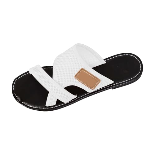 Damen Barfußschuhe Sandalen Herren Hausschuhe Atmungsaktive Clogs Bequem Stoff Pantoletten Schnell Trocknend Schlappen Liebespaar Pantoffeln Flache Casual Strandschuhe Peeptoe Sandalette von Generisch