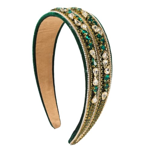 Damen-Stirnbänder aus Fleece, glänzend, voller Diamant, breiter Rand, Party-Haarband von Generisch