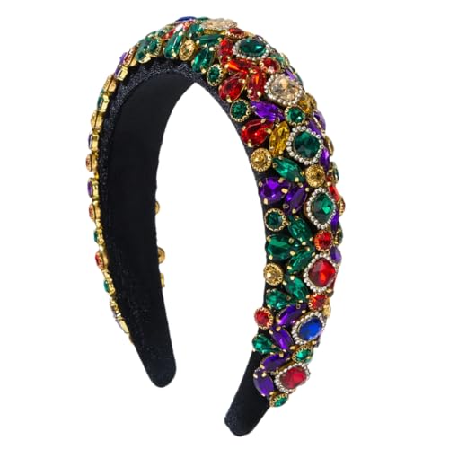 Damen Stil Kristall Haarband Schwamm Kissen Strass Stirnband Rutschfest Tägliche Haarschmuck von Generisch