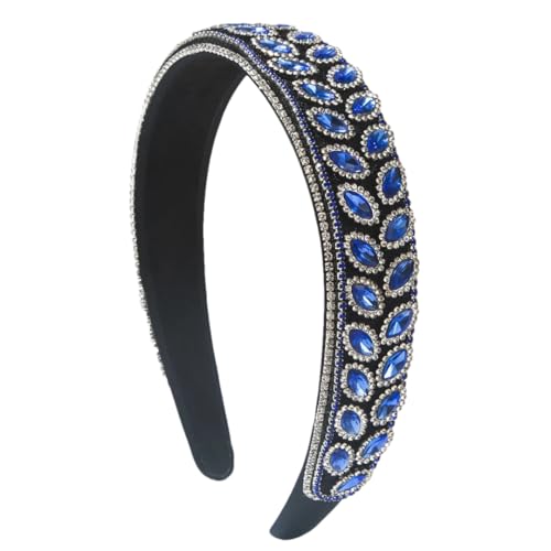 Damen-Stirnband, voller Diamant, schimmerndes Haar-Accessoire für Party, glamouröses solides Muster, Haarband, Hoop Damen-Stirnband, voller Diamant, schimmerndes Haar-Accessoire für Party, glamouröses solides Muster, Haarband, Hoop von Generisch
