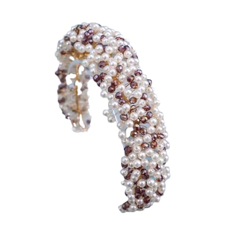 Damen Barock Trendy Perle Handgefertigtes Haarband Tiara Abschlussball Party Braut Hochzeit Haarschmuck Damen Barock Trendy Perle Handgefertigtes Haarband Tiara Abschlussball Party Braut Hochzeit Haarschmuck von Generisch
