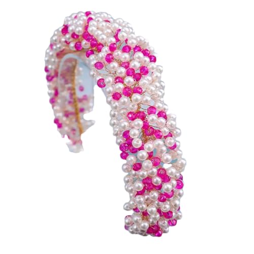 Damen Barock Trendy Perle Handgefertigtes Haarband Tiara Abschlussball Party Braut Hochzeit Haarschmuck Damen Barock Trendy Perle Handgefertigtes Haarband Tiara Abschlussball Party Braut Hochzeit Haarschmuck von Generisch